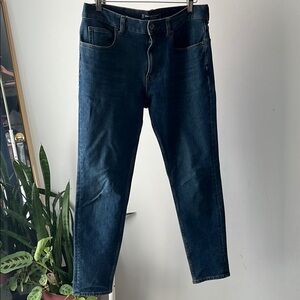 Everlane UNIFORM organic cotton dark wash Blue THE Skinny Jeans 32 x 30